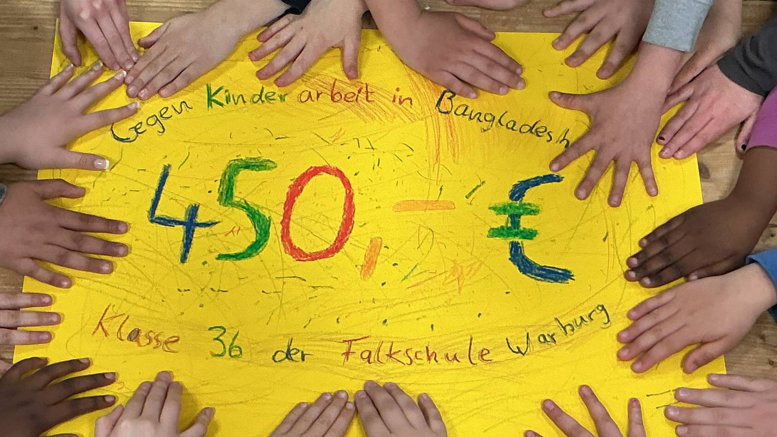Klasse 3b der Falkschule engagiert sich für Kinder in Bangladesch