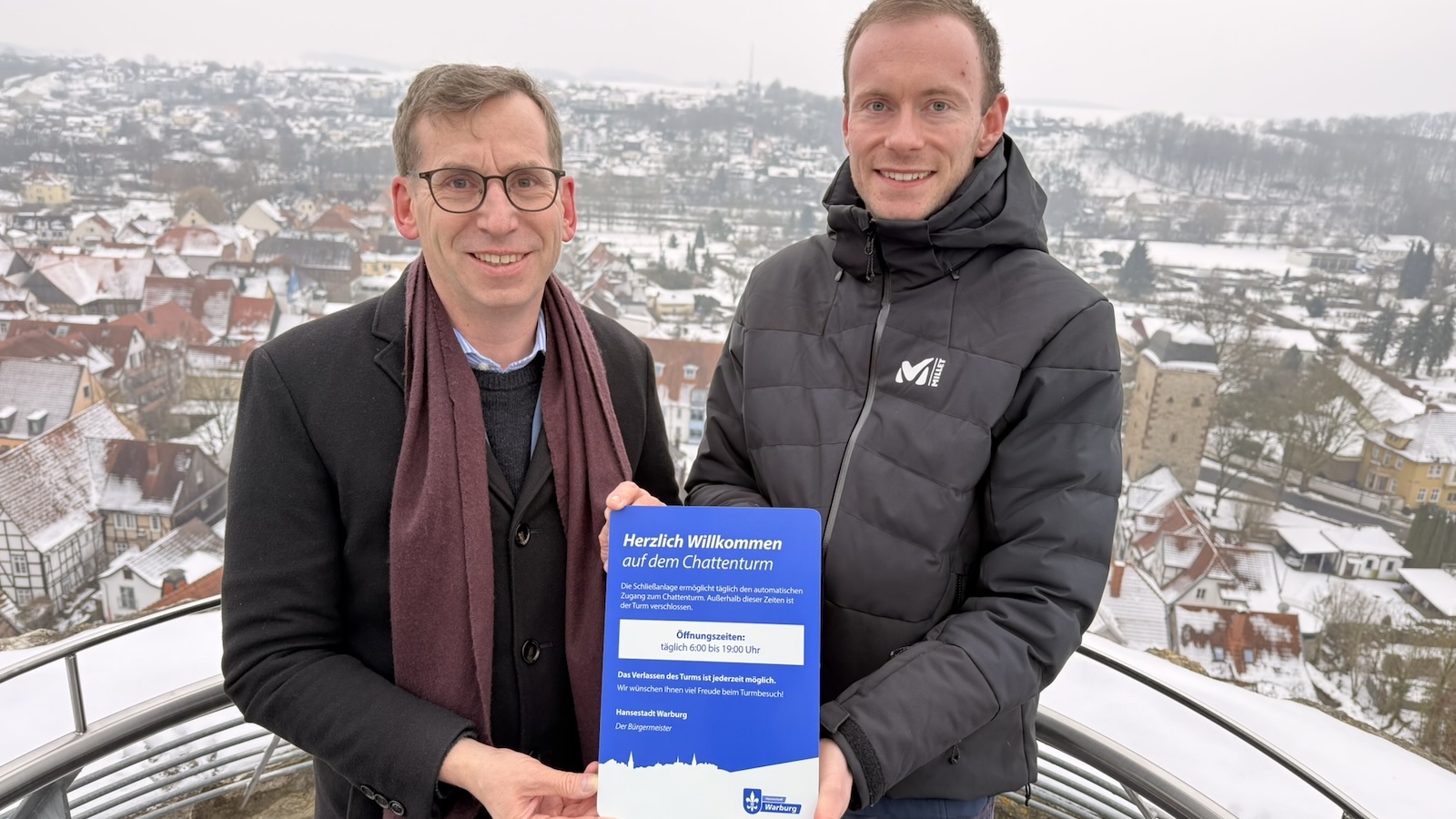 Chattenturm: Neue Schließanlage sorgt für geregelte Öffnungszeiten und mehr Schutz vor Vandalismus